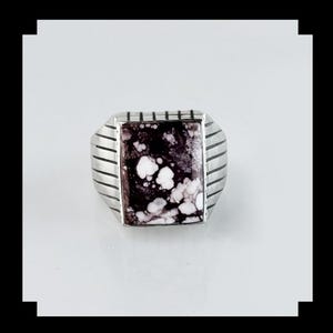 Handcrafted Sterling and Wild Horse Magnesite Ring Size 12 3/4