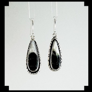 Handcrafted Sterling and White Buffalo Earrings