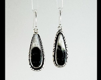 Handcrafted Sterling and White Buffalo Earrings