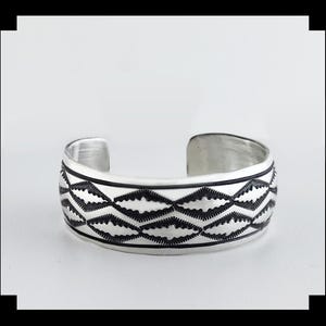 Vintage Hand Stamped Sterling Bracelet