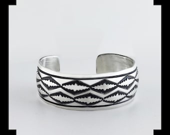 Vintage Hand gestempelt Sterling Armband