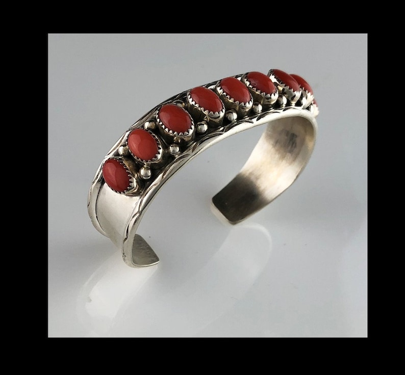 Sterling and Spiny Oyster Bracelet by Rex Abetia