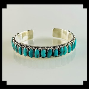 Multi Stone Cuff Bracelet by Navajo Artist Jaz Wilson