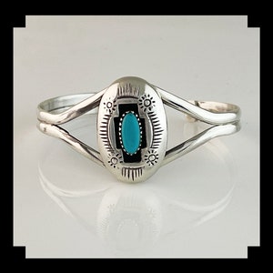 Vintage Navajo Turquoise Shadowbox Bracelet