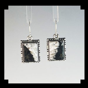 Sterling and White Buffalo Earrings