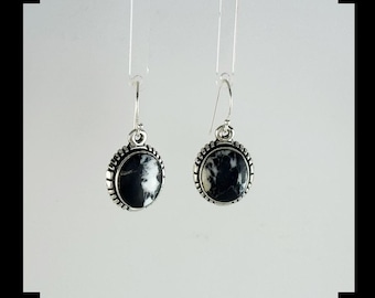 Handcrafted Sterling and White Buffalo Earrings