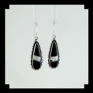 Handcrafted Sterling and White Buffalo Earrings