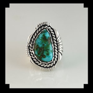Sterling and Sonoran Gold Turquoise Ring   Size 11 2/4
