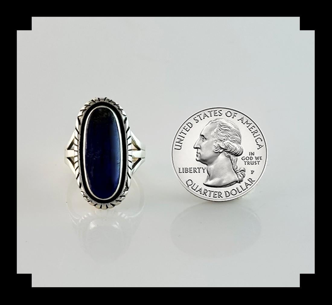 Handcrafted Sterling and Lapis Lazuli Ring Size 8 1/2 - Etsy