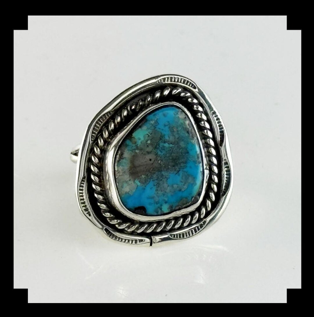 Vintage Navajo Sterling and Turquoise Ring - Etsy
