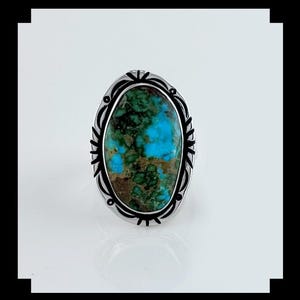 Adjustable Sterling and Sonoran Gold Turquoise Ring