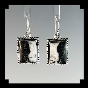 Sterling and White Buffalo Earrings