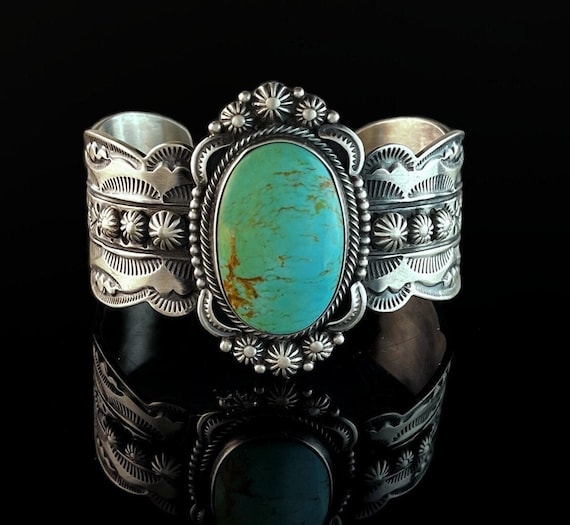 Best 120 Grams Vintage Native American Navajo Spiny Oyster Row Sterling Silver Bracelet Best 120 Grams Vintage Native American Navajo Spiny Oyster Row Sterling Silver Bracelet