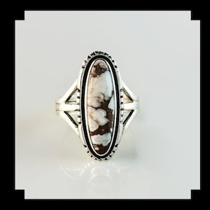 Handcrafted Sterling and Wild Horse Magnesite Ring Size 10 1/2