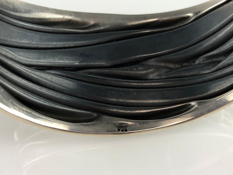 Unique Wrinkled and Studded Sterling Bracelet