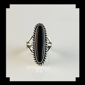 Sterling and Onyx Rings  Sizes 7 1/2, 8, or 9