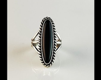 Sterling and Onyx Rings  Sizes 7 1/2, 8, or 9