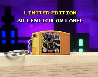 N64 Gold Variant lenticular The legend of Zelda Majoras Mask Keychain V2