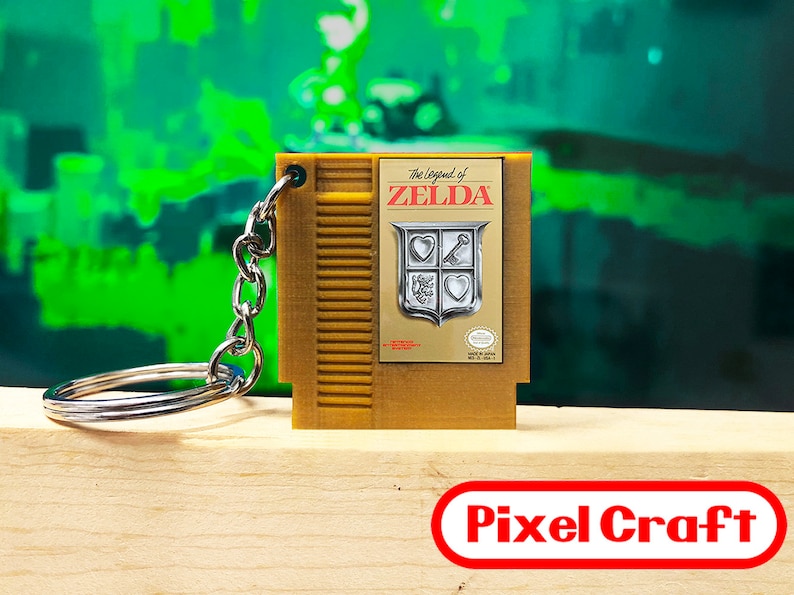 NES Gold Variant The Legend of Zelda Keychain Handmade Collectable