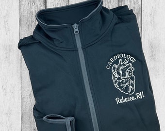 Personalized Cardiology Jacket, Rad Tech, Radiology, Cath Lab Jacket, Graduation Gift, Occupational Jacket Nurse Gift Cardiology Nurse