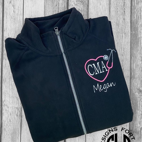 Medical Assistant Personalized Fleece Jacket Occupational Etsy