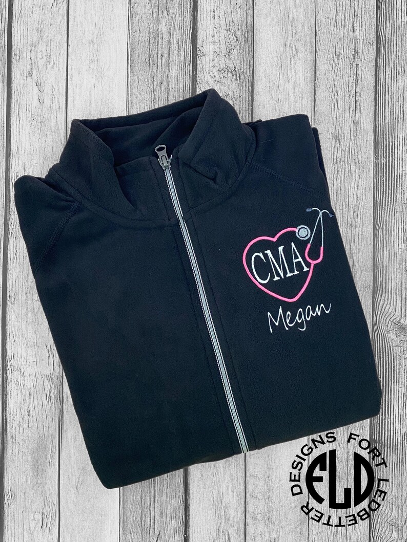Certified Medical Assistant Personalized Fleece Jacket Etsy