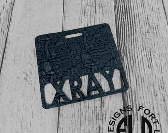 Skeleton XRAY Badge Buddy | Acrylic Healthcare Badge Holder
