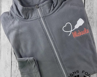 Sonographer Personalized Fleece Jacket, Occupational Jacket, Personalized Gift, Graduation Gift, Radiology, US Tech, Custom Ultrasound