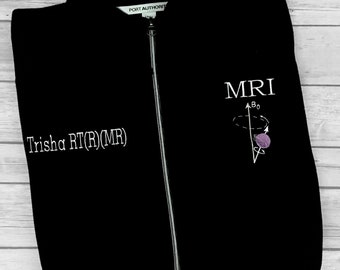 MRI Radiology fleece jacket, Radiology Technologist, XRay Tech, Occupational Jacket, Rad Tech, Graduation Jacket, MRI Tech Custom MRI Jacket