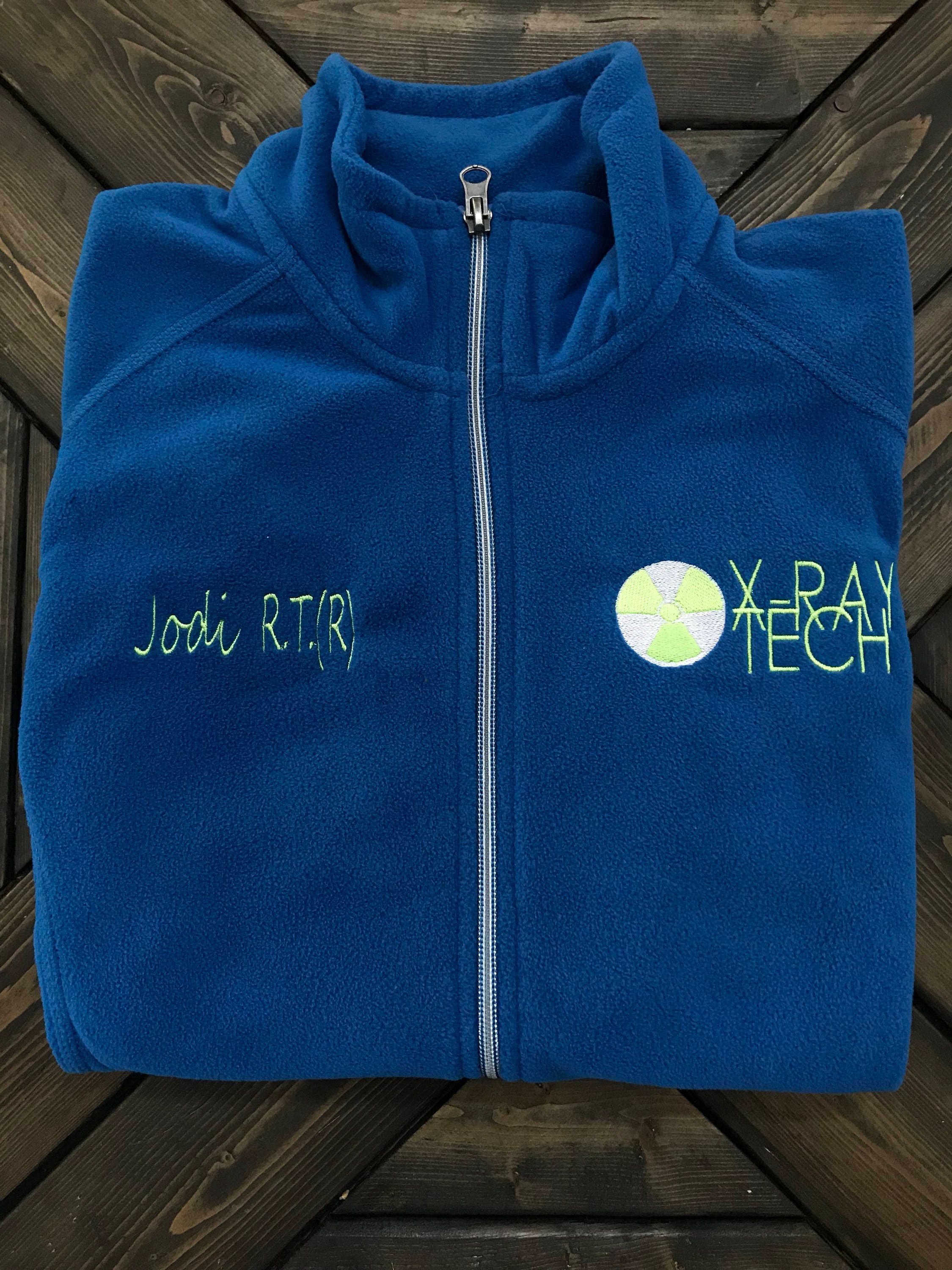 XRay Tech fleece jacket Radiology Xray Rad Tech Etsy