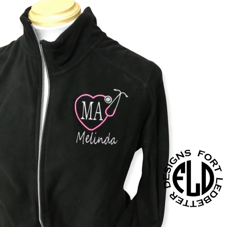 Medical Assistant Personalized Fleece Jacket Occupational Etsy