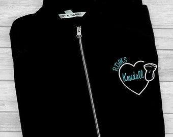 RDMS Sonographer Personalized Fleece Jacket Occupational Jacket, Personalized Gift  Graduation Gift Radiology US Tech Custom Radiology