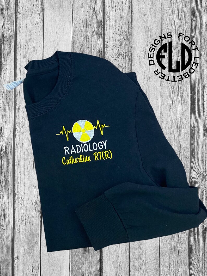 Radiology Long Sleeves Shirt Radiation Symbol Diagnostic Etsy