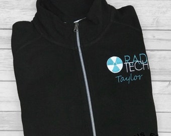 Rad Tech X-Ray fleece jacket, Radiology Technologist, X-ray Tech, Occupational Jacket, Rad Tech, Graduation Gift, Medical Healthcare Jacket