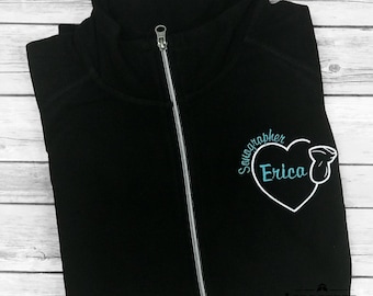 Personalized Sonographer Fleece Jacket, Radiology US Tech Workwear