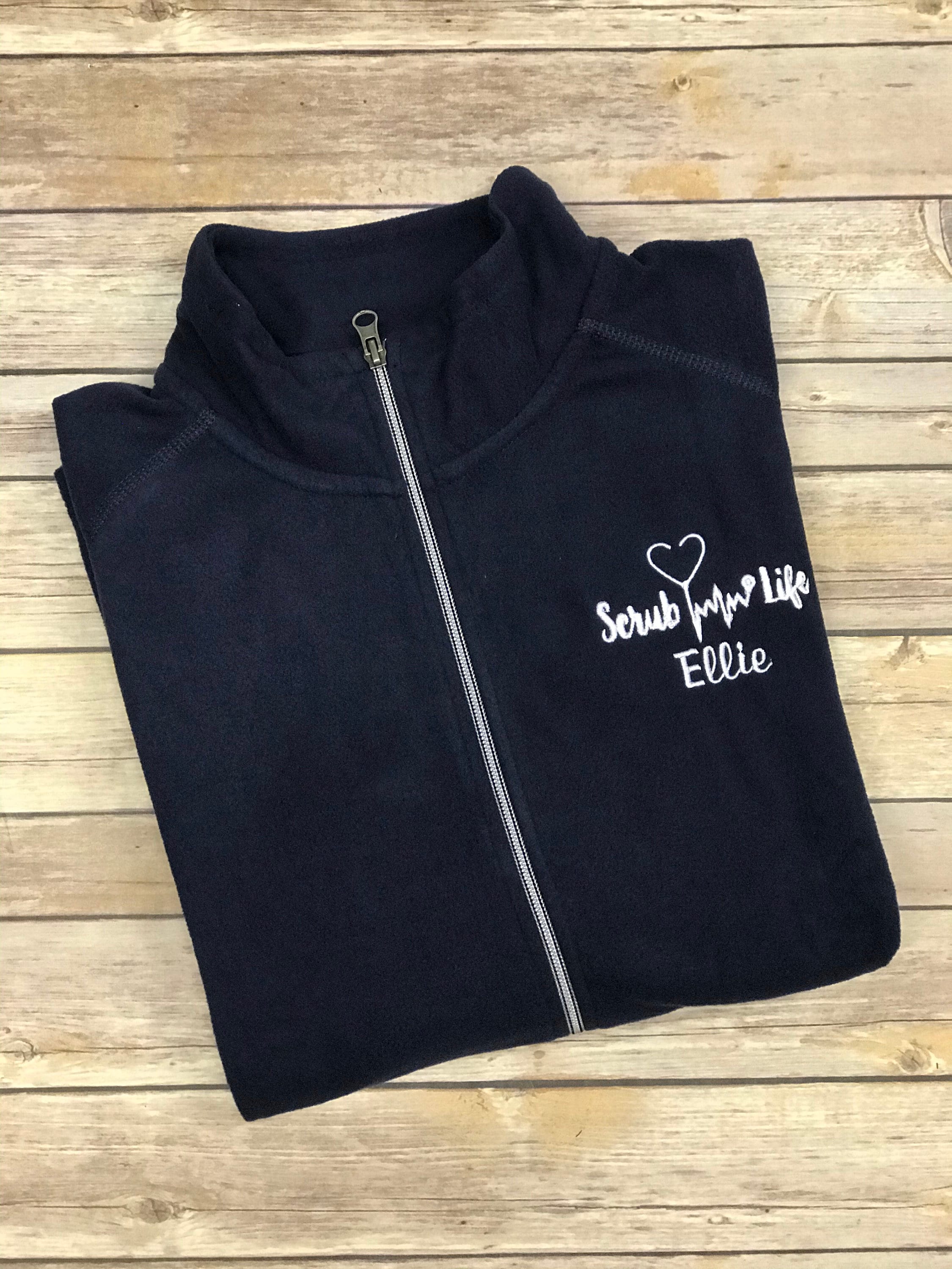 Personlized Scrub Life RN jacket Personalized RN fleece Etsy