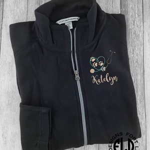 Personalized Paw Fleece jacket Veterinarian Tech Graduation Gift Animal Lovers Occupation Gift Fleece Jacket Vet Tech