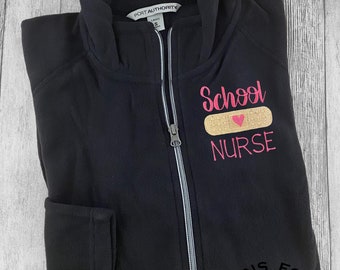 School Nurse fleece jacket, Occupational Jacket, Graduation Gift, Healthcare School Nurse Jacket
