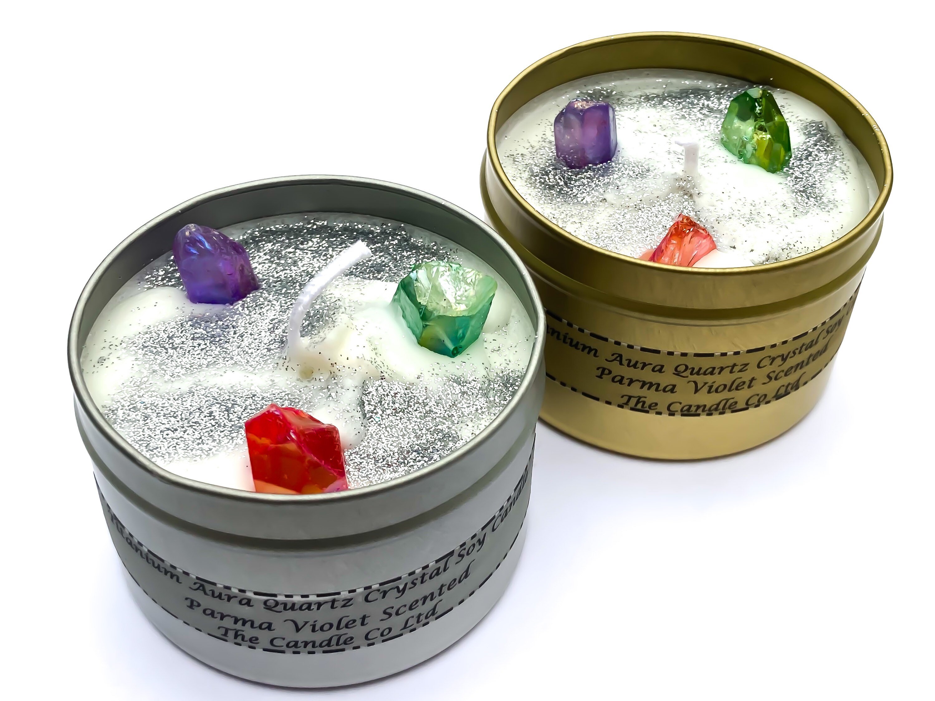 Meditation Candles Scented Candles Titanium Aura Quartz Etsy