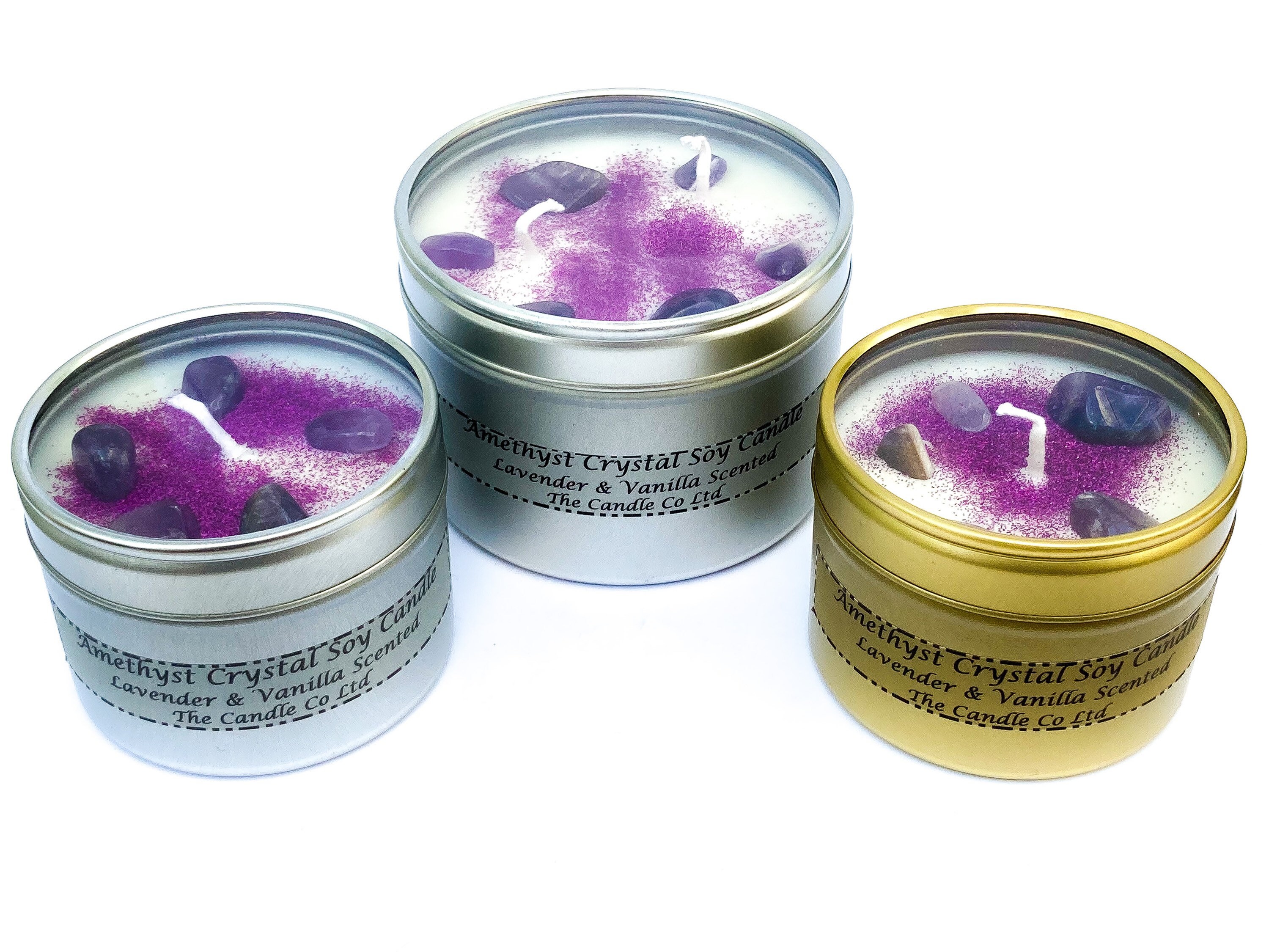 Meditation Candles Scented Candles Amethyst Crystal Etsy UK