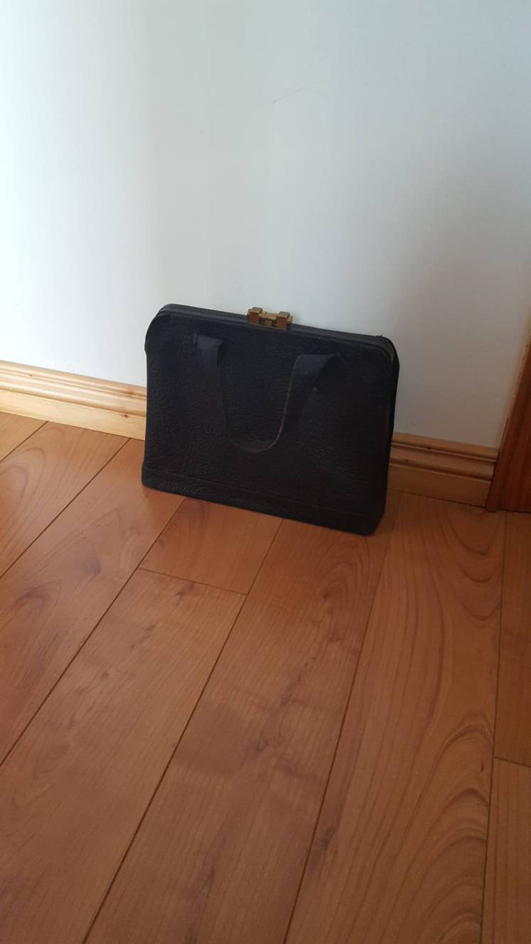 Vintage Navy Briefcase Attache Case Bag With Internal Storage Pockets ...