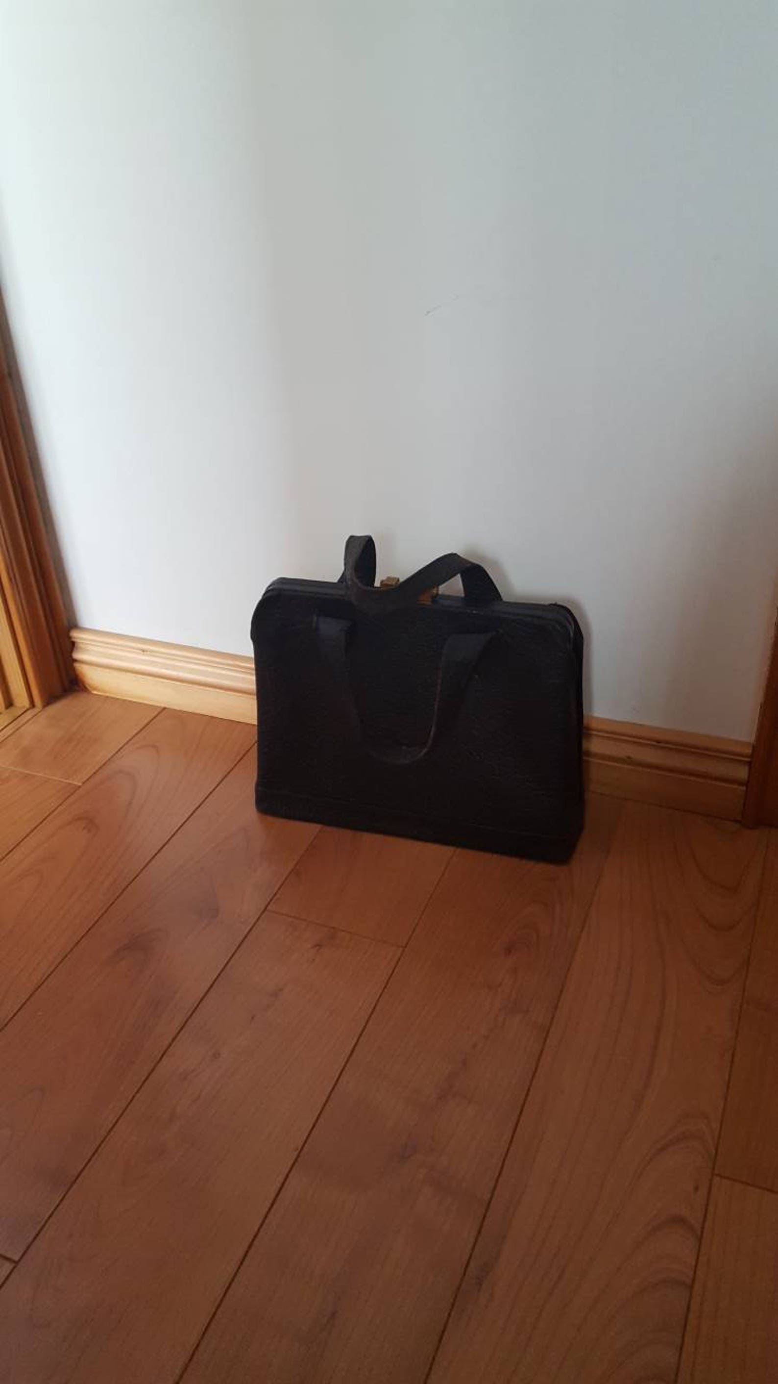 Vintage Navy Briefcase Attache Case Bag With Internal Storage Pockets ...