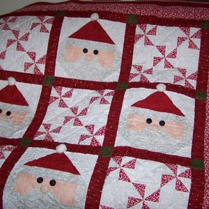 Christmas Quilt - Peppermint Santa 3-Dimensional Quilt PATTERN