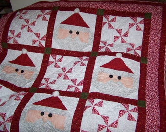 Christmas Quilt - Peppermint Santa 3-Dimensional Quilt PATTERN