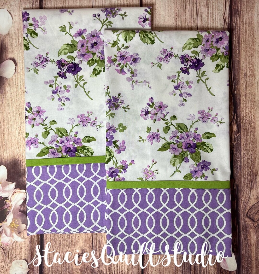 Pillowcases Pillowcase Custom Handmade Pillowcases Pretty Purple Floral