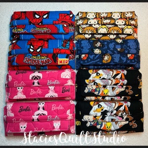 Eye Glass Case - Adults & Kids Eyeglass case - Character prints - Quilted soft case - Reading glasses case