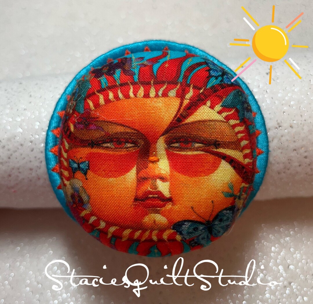 Wrist Pincushion Celestial Seasons of the Sun Faces Etsy