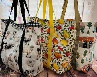 Quick and Easy Reusable Market Tote PATTERN PDF
