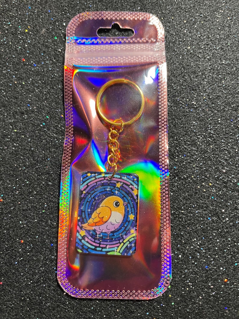 Bird Acrylic Keychain Etsy