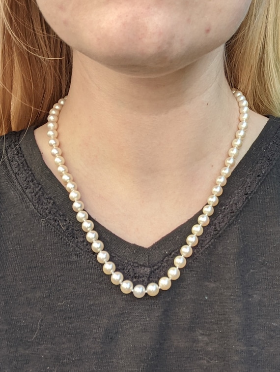 Estate Mikimoto Pearl Necklace With 18k Yellow Gold Clasp - Etsy